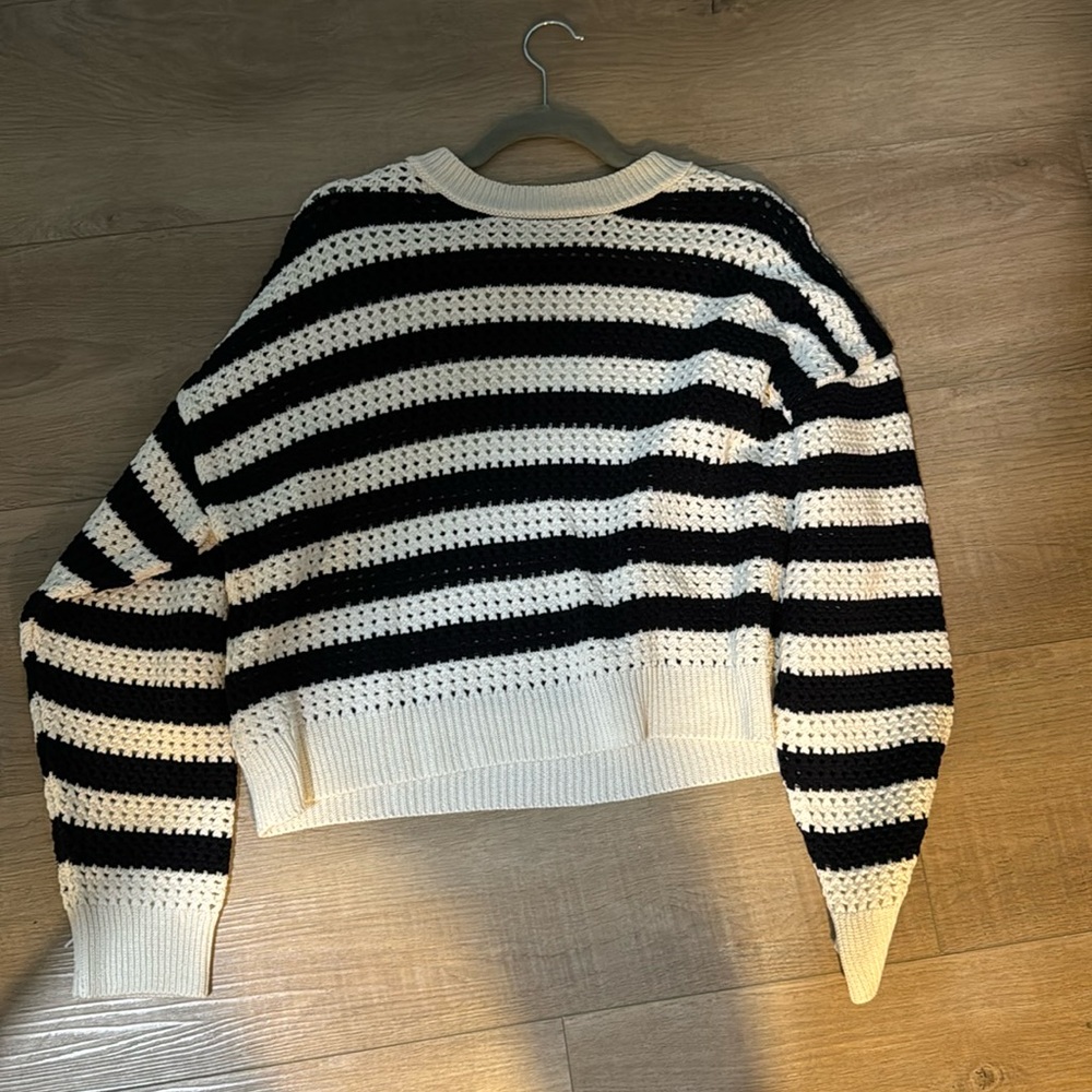 Mango crochet cropped shirt